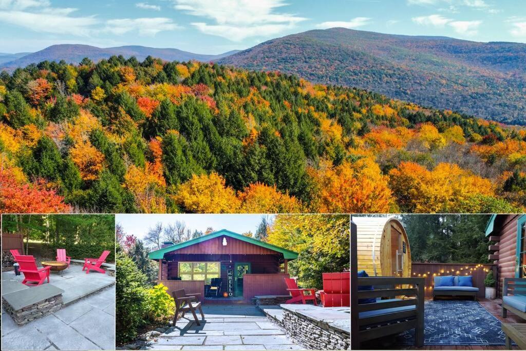 Bluestone Log Cabin Margaretville Exterior photo